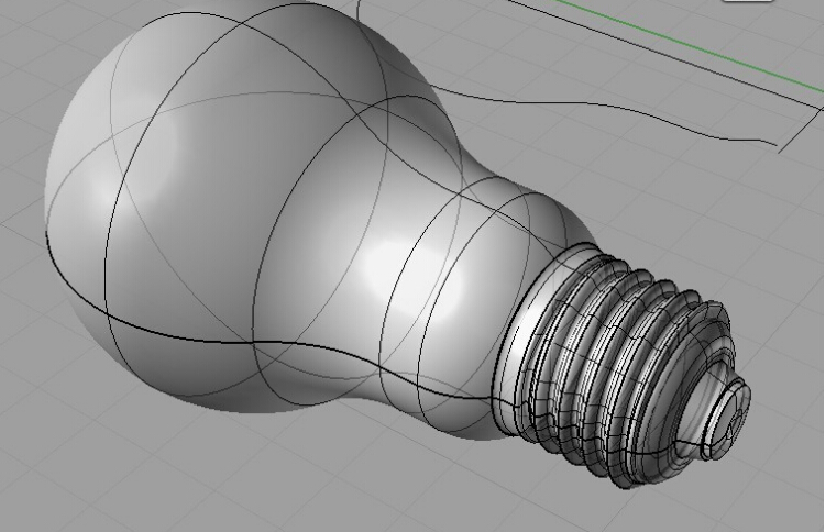 犀牛建模新手教程,教你螺纹灯泡的建模教程