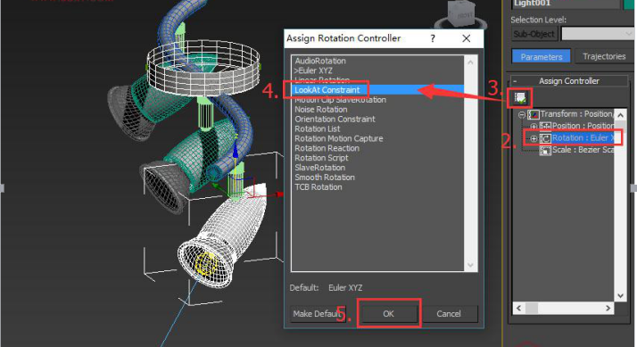 3dmax室内灯光技巧，3dsmax注视控制器绑定灯光射向图文教程